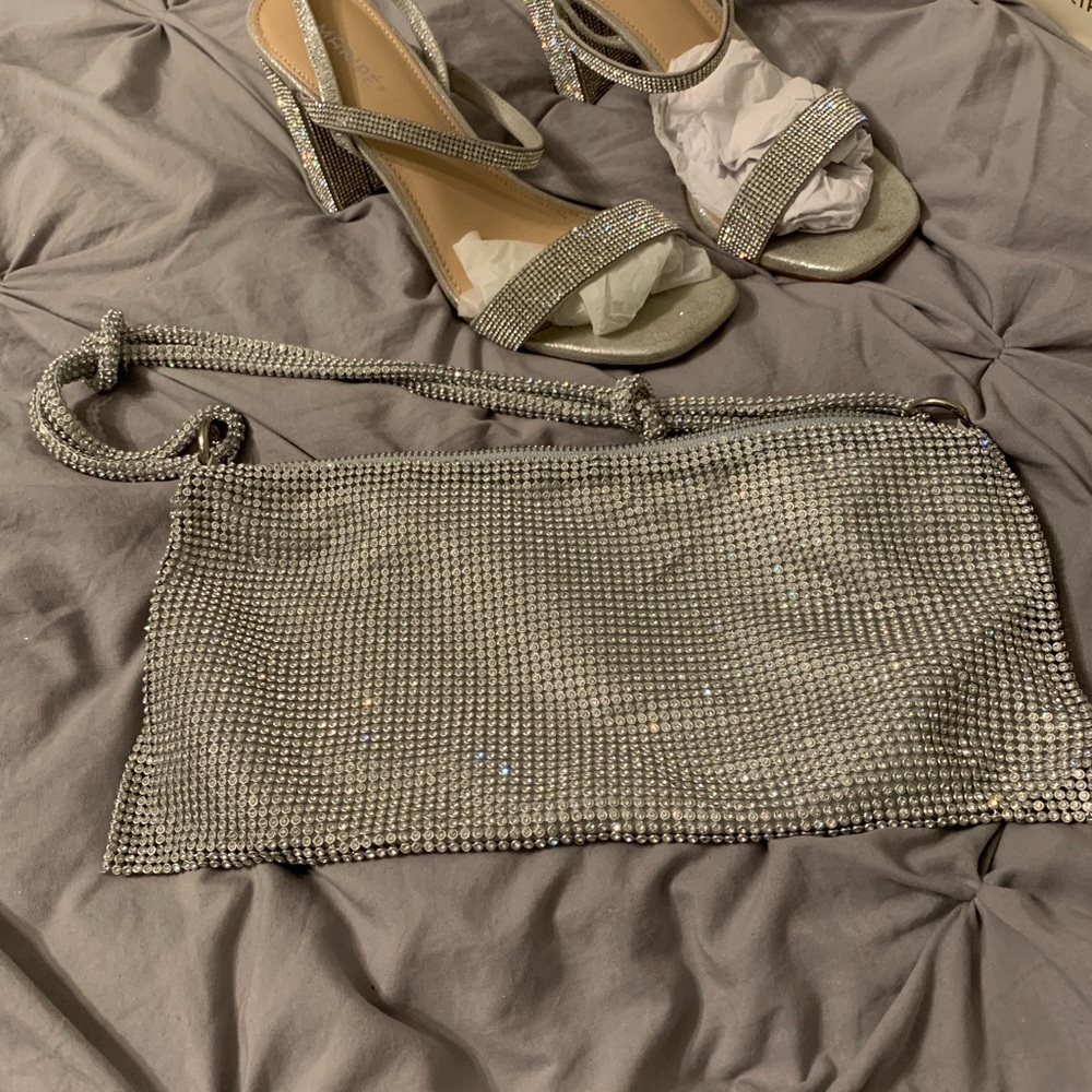 Elegant Silver Evening Bag